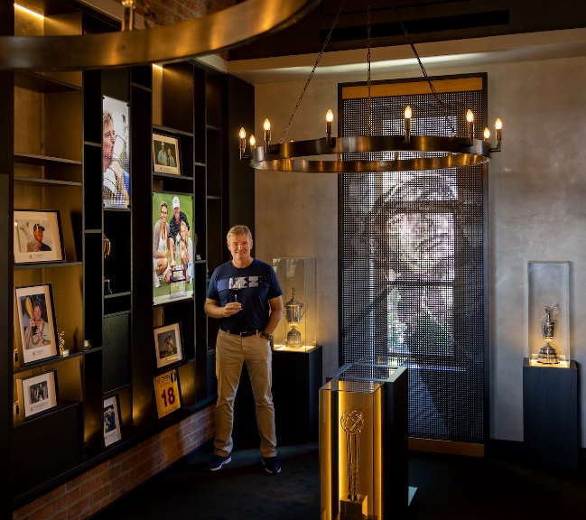 ernie els wine estate stellenbosch south africa trophy room