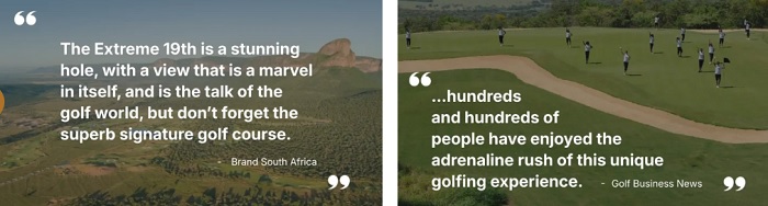 legend golf resort south africa extreme 19th golf hole helicopter